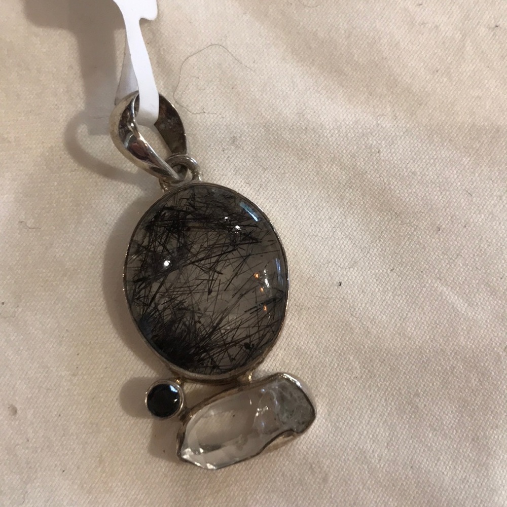 Rutilated quartz pendant